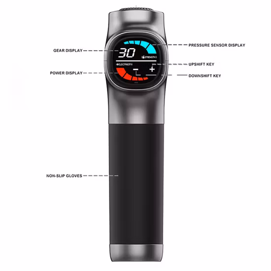 Pistola de massagem massageadora de vibração muscular profissional de fitness profissional