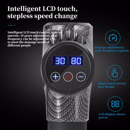 10% de desconto em nova pistola de massagem vibratória terapia massageador fáscia arma de mensagem corporal 30 velocidades pistola de fáscia de tecido profundo